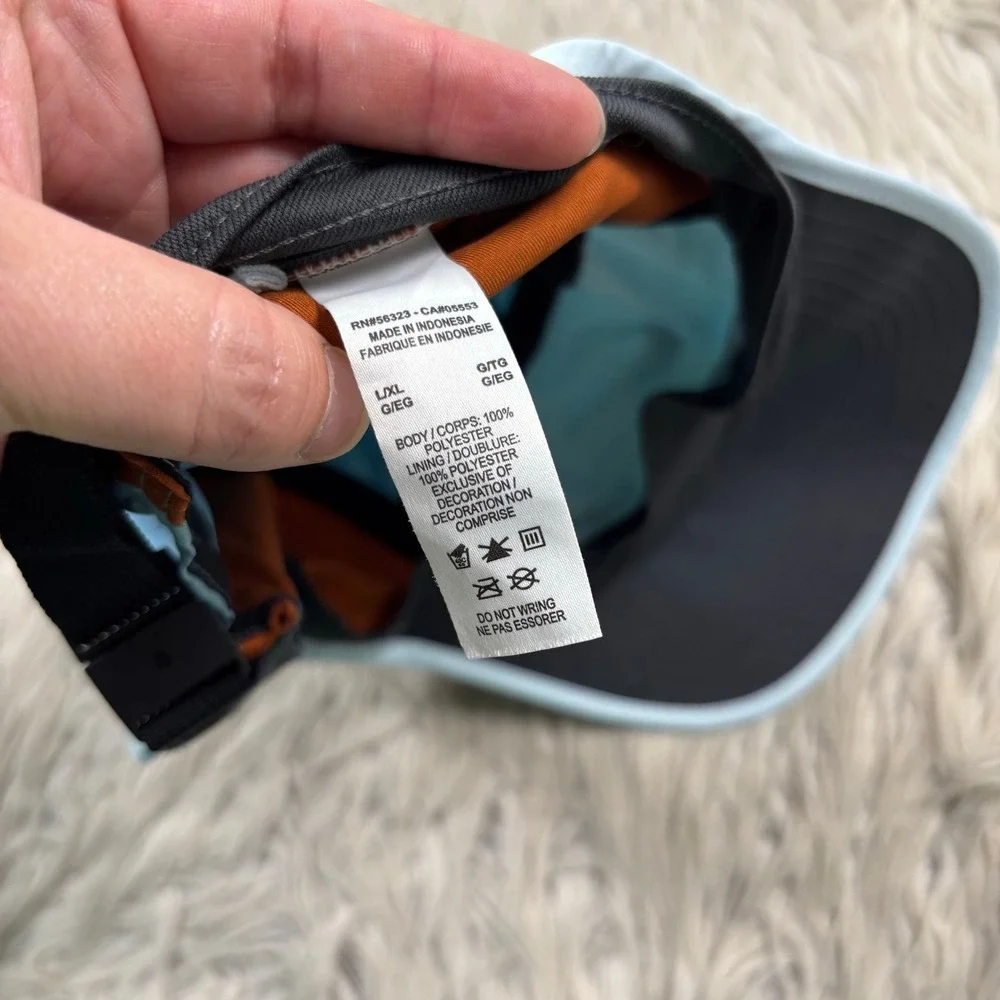 Nike Dri-FIT Unisex Adult L / XL Fly Unstructured Swoosh Cap Blue Brown 5 Panel